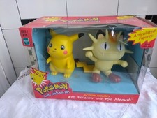 Pokemon Vintage Meowth And Pikachu Hasbro Articulated Action Figures Toys 1999