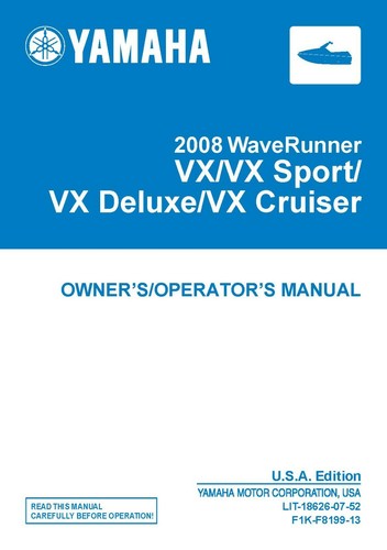 Yamaha owners manual book 2008 - manual,