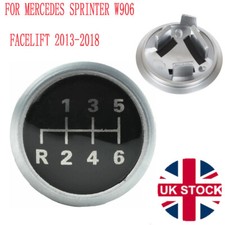 6 Speed Gear Shift Knob Stick Badge Cap Cover For Mercedes Sprinter 2013-2018 Uk