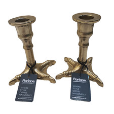 Duck Leg Candlesticks Pair
