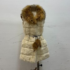 Vintage Cream Rabbit Fur Vest