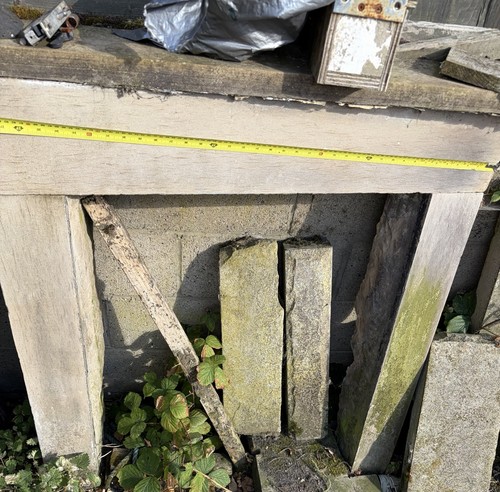 Stone fireplace surround - stone,