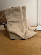 River Island beige suede ankle