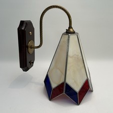 Vintage Tiffany Style Switiched Wall Light Sconce *Damaged*