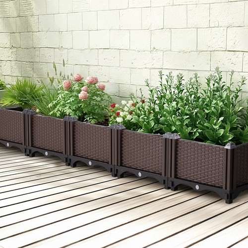 Rattan effect garden raised - rattan,