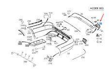 MERCEDES-BENZ E W212 Rear Right Tailpipe Trim Carrier A2128800403 NEW GENUINE
