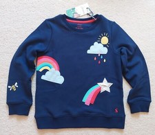 Joules Girls Mackenzie Weather Sweatshirt Sweater Jumper Navy Age 9 Years BNWT 