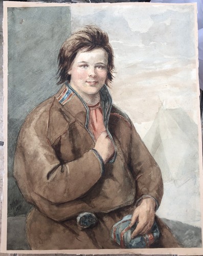 Antique portrait watercolour - antique,