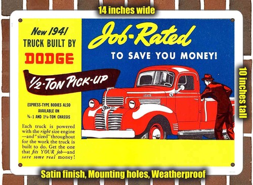 Metal sign 1941 dodge - -, half