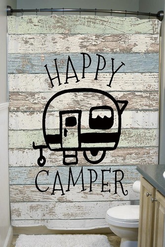 Happy campers shower - shower, curtain