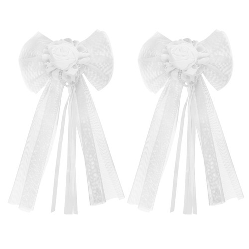 Reusable white wedding bow - wedding, set