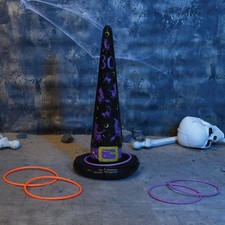  Toss Games Set Halloween Decorations Party Inflatable Rings Witch Hat