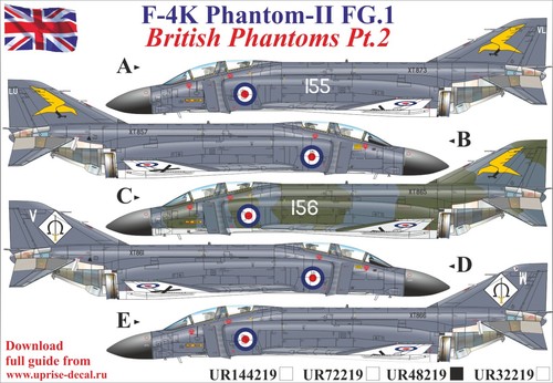 Decal 4m phantom - f-4m, phantom-ii
