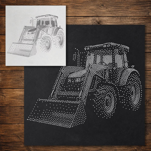 Tractor front loader stipple - front,