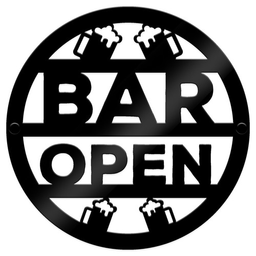 Bar open sign wall decor - bar, for