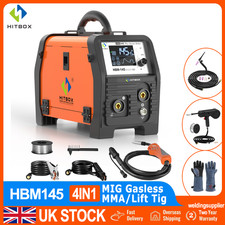 HITBOX 4 in 1 Flux Core MIG Welder 220V IGBT Inverter Lift TIG/MIG/MMA/Spool Gun