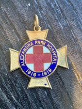 alexandra park hospital 1916-1919 ww1 cross medal-v.a.d middlesex pro patria val