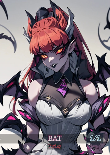 Bat tokens anime black - 2x,