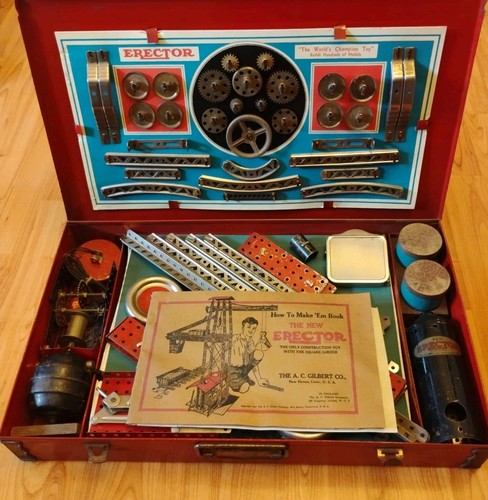 Gilbert erector 1933 7 set - gilbert,