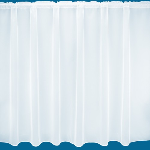 White net curtains slot - white,