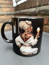 Customised Ceramic Mug Extra Large 20oz Black 1 Pint Jumbo Coffee Tea Soup Cup.