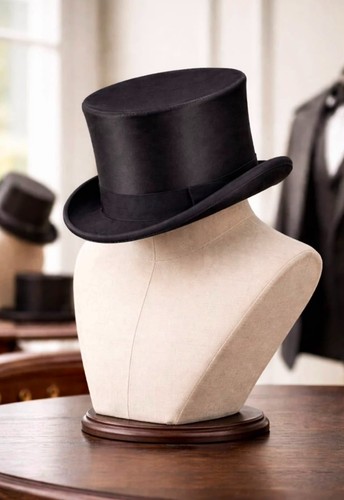 Handmade pure black silk tall - black,