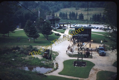 Chair lift parking lot - lift, cables