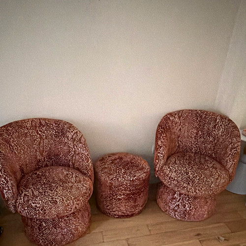 Brown animal print faux fur - brown,
