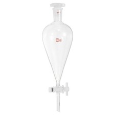 500ml Separating Funnel, Borosilicate Glass Separatory Funnel with 24/40 Joints