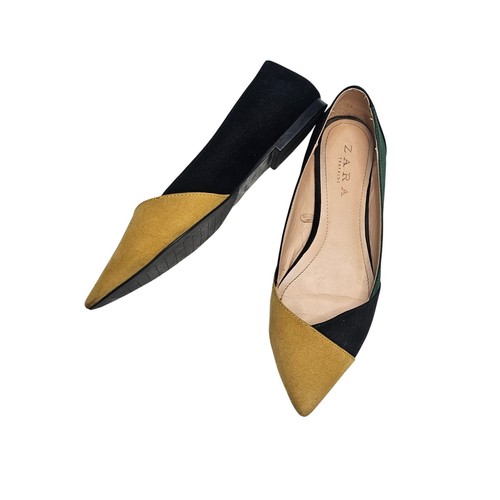 Zara suede colorblock pointed - suede,