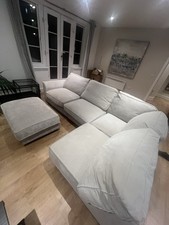 Legend Classic Back Corner Sofa in Kingston & foot stall. Right Hand Facing