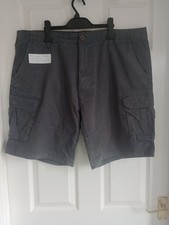 Waist 40" "NEXT SUPPLY" Blue peached fabric mens shorts, pockets to sides