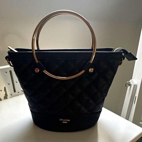 Dune black quilted faux - dune,