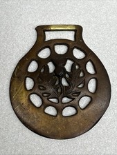 Vintage Brass Horse Medallion
