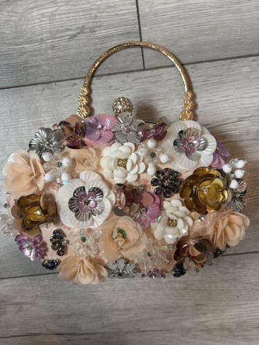 Floral embellished evening - floral,