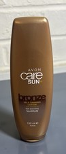 AVON CARE SUN BRONZE SELF TANNING LOTION ALMOND OIL SELF ABSORBING FACE & BODY