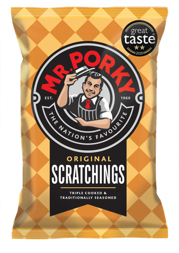 Porky pork scratchings gold - mr,