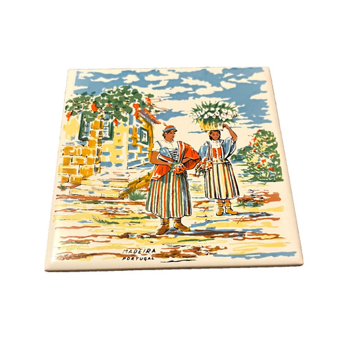 Vintage madeira portugal tile - portugal,