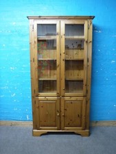 DUCAL VICTORIA CHUNKY SOLID WOOD DISPLAY CABINET / BOOKCASE H189cm W100cm D:32cm