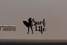 SurfLife™ Girl Lady Babe Vanlife Car Camper VW T5 Vinyl Decal Stickers Window