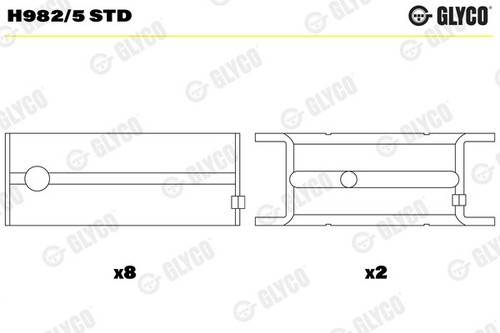 Glyco h982 std crankshaft - std,