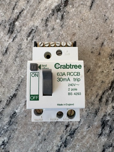 Crabtree sb6000 63a rcd rccb - 63a, rcd/rccb