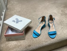 Ladies Koi Turquoise Suede Block Heel Sandal Size 4