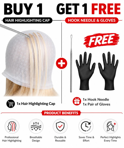 Hair highlighting dye cap - dye,