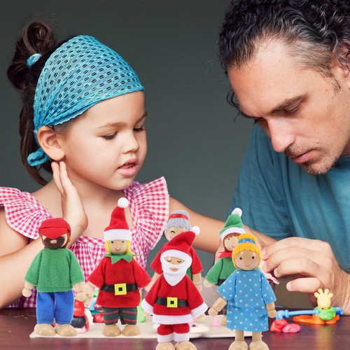 7pcs christmas people family - people,