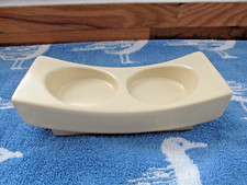 The Body Shop Feng Shui Style Double Candle Holder Vintage VGC Ceramic Cream