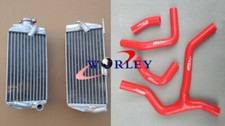 Aluminum Radiator & Red Hose For 2015 2016 Honda CRF450R CRF450 15 16