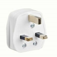 White Mains Plug 13A UK 3 PIN 240V 13AMP Electric Power Socket Adaptor Fused
