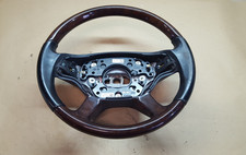 09-13 MERCEDES S CLASS W221 WOOD AND LEATHER STEERING WHEEL 2214600303