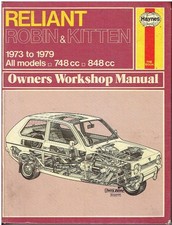 RELIANT ROBIN 750 850 SAL VAN & KITTEN SAL ESTATE '73-79 REPAIR MANUAL *H.BACK*